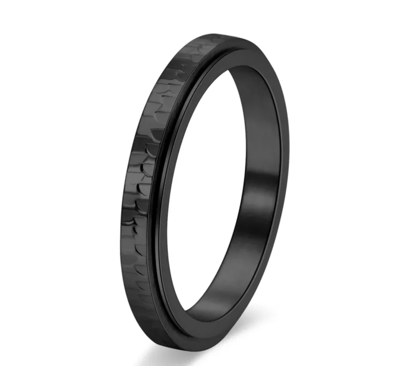 Men’s Modern Ice Cube Beaded Ring – 304 Stainless Steel, 18K Gold Finish